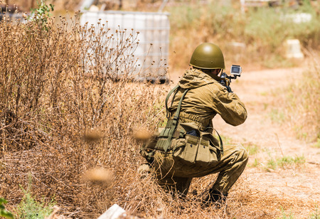 soldiers on maneuversの写真素材