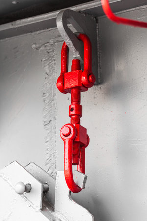 Old mechanism repair and construction of the train closeupの写真素材