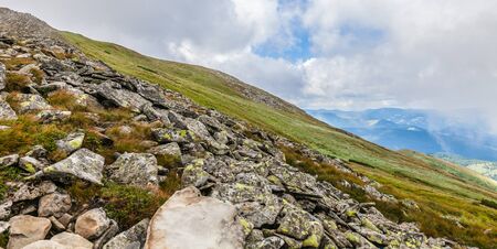 Carpathian landscape, view from the mountain Goverlaの写真素材
