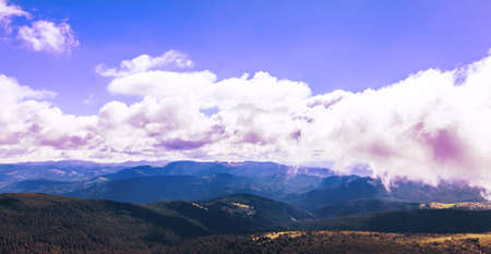 summer landscape of the Montenegrin ridge in Carpathiansの写真素材