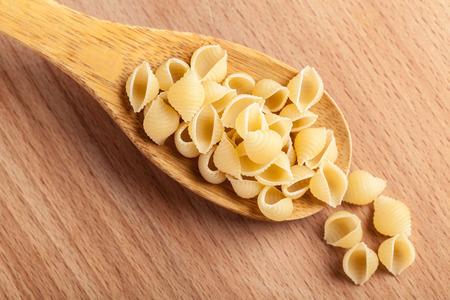 raw the pasta closeup on wooden backgroundの写真素材