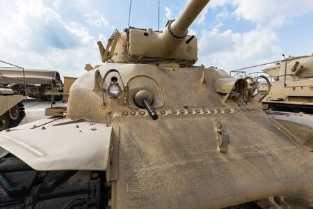 old martial the tank close-up front viewの写真素材