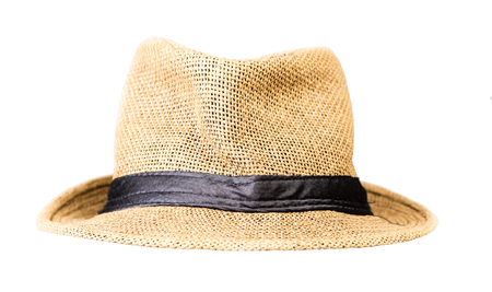 Mens vintage hat isolated on white backgroundの写真素材