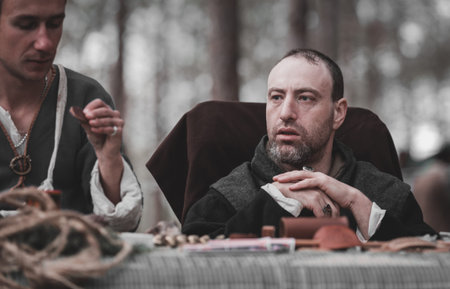 NATIONAL TRAIL, ISRAEL - December 17, 2016: medieval historical reenactmentのeditorial素材