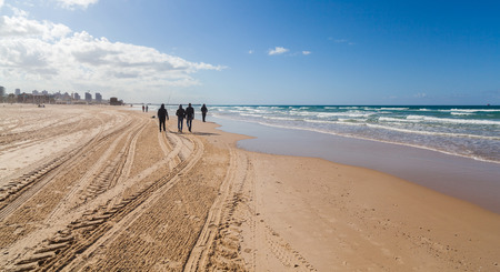 ASHDOD, ISRAEL - January 13, 2017: landscape coast of Mediterranean sea in the winterのeditorial素材