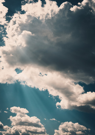 Abstract background, blue sky with clouds close-upの写真素材