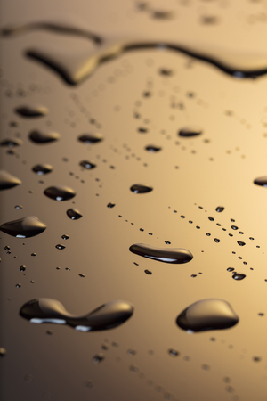 Abstract background, drops of water on a dark plasticの写真素材
