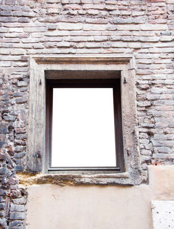 exterior of an old building with windowsの写真素材