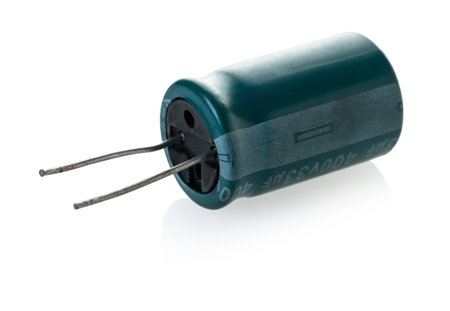 radio component closeup on white isolated background