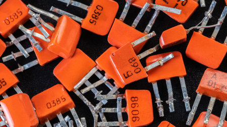 background texture close-up of electronic components