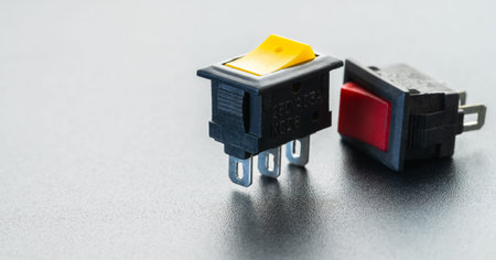 radio components switch close-up on a light background
