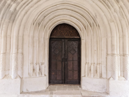vintage doors, architecture of an ancient castle