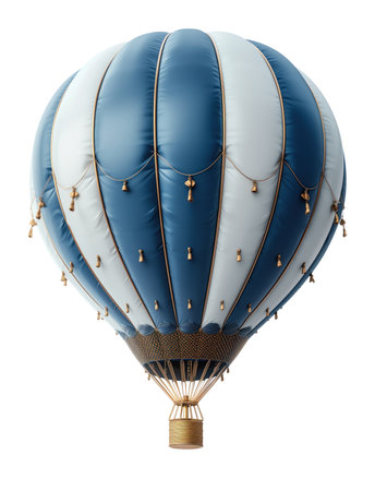 3d rendering of a blue balloon isolated on a white background.の素材