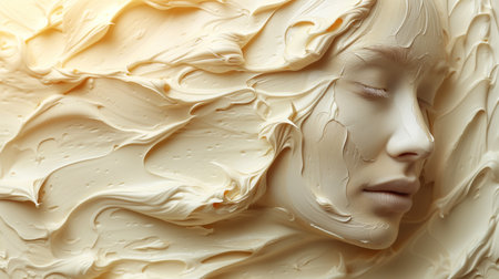 cosmetic creamy texture, realistic illustrationの素材