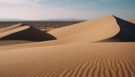 sand dunes beautiful desert landscape, realistic illustrationの素材