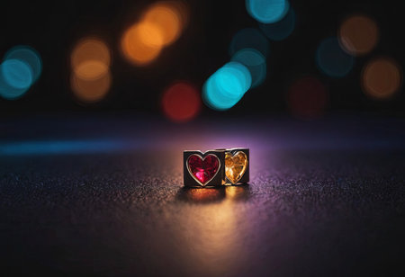 valentine's day in black, gothic style illustrationの素材