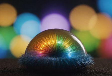 colorful bokeh abstract background, realistic illustrationの素材