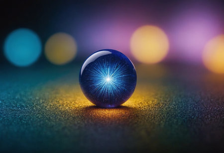 colorful bokeh abstract background, realistic illustrationの素材