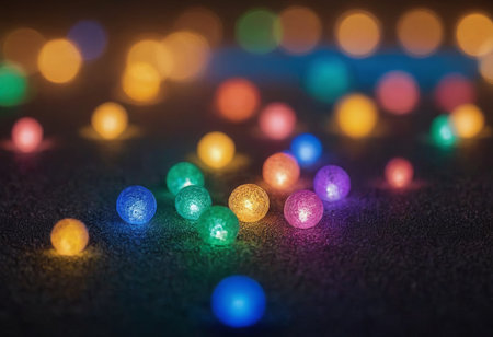 colorful bokeh abstract background, realistic illustrationの素材