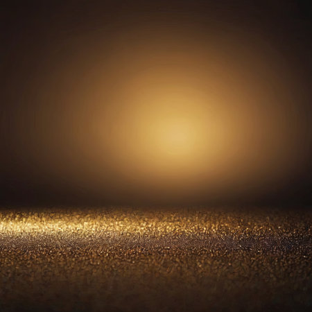 abstract background gold dust on brown close up, realistic illustrationの素材