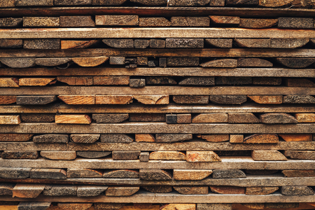 Wooden brown background is from lying horizontally boardsの写真素材