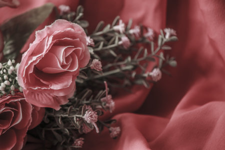 Roses like plastic beautiful delivery to special people.の写真素材