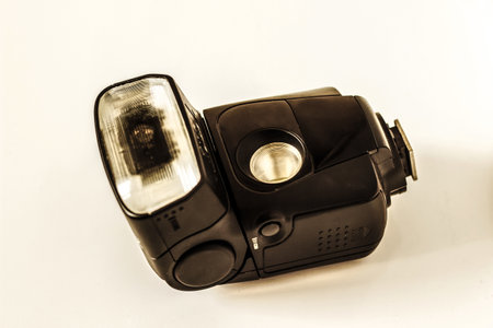 Flash photography equipment was damaged by the fire and unavailable.の写真素材