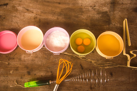 Prepare raw eggs for baking, eggs and more.