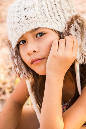 A girl photographed in a different manner.