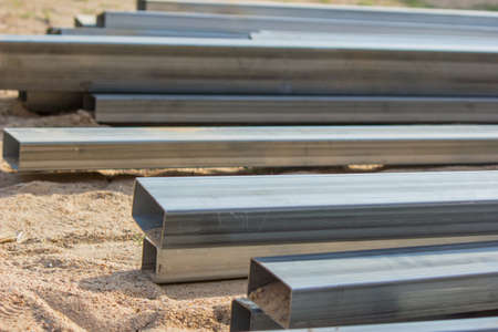 Many steel placed on the floorの写真素材