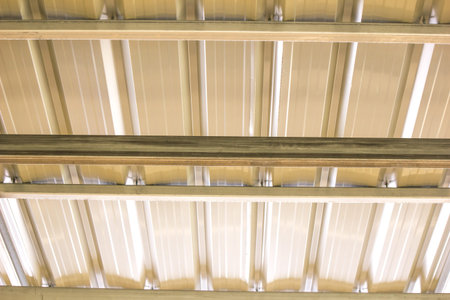 Build a house to make a roof using metal sheets.