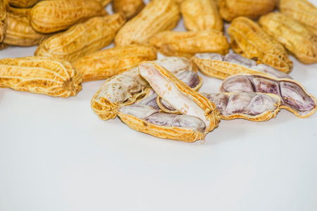 Boiled peanuts are perfect for a delicious snack. healthy nutritionの写真素材