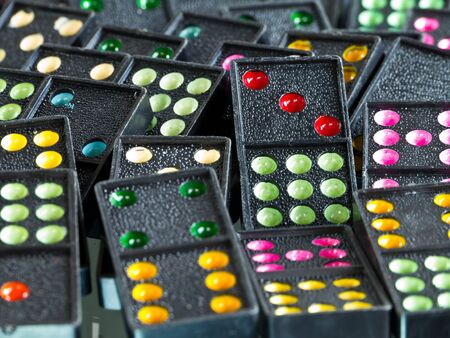 Colorful dominoesの写真素材