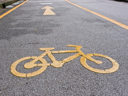Bicycle lane in a parkの写真素材