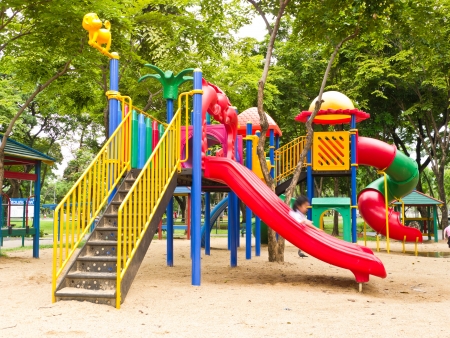 Colorful children playgroundの写真素材