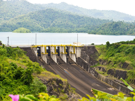Dam for hydroelectric power station in Thailand