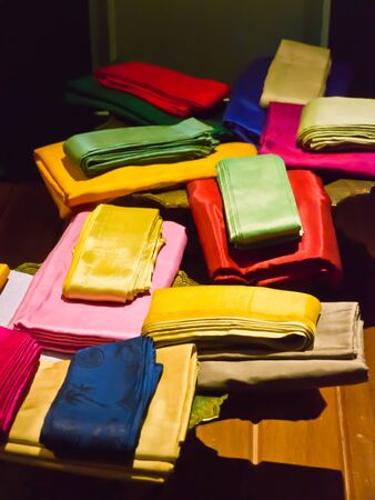 Colorful of Thai traditional clothsの写真素材