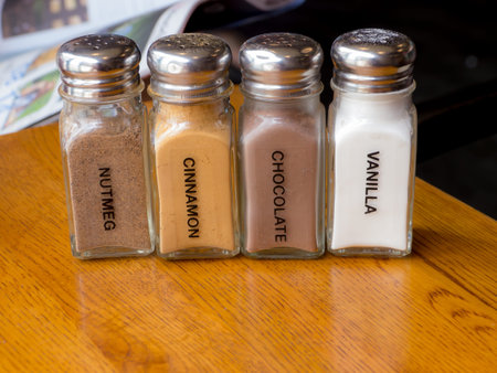 Flavoring shaker selection of beverageの写真素材