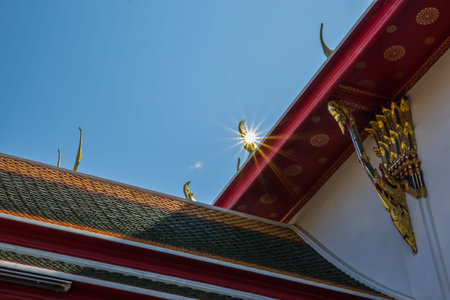 Religious building in Pho temple, landmark in Thailand