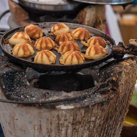 Candy eggs, Thai sweetmeat in marketの写真素材