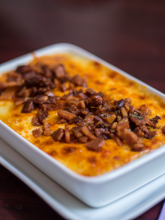 Cheese mashed potatoes on bowlの写真素材