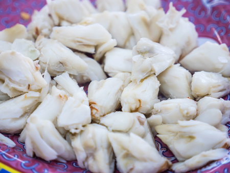 Steamed crab, fresh seafood mealの写真素材