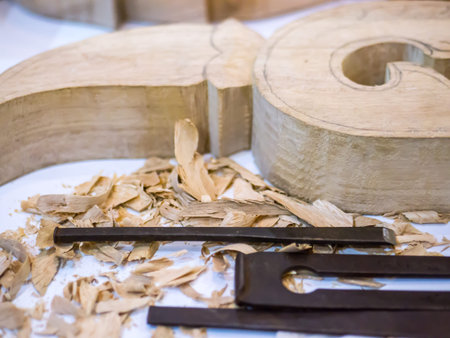 Tool for handicraft sculptured woodの写真素材