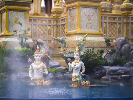 Naga human mythical creatures of Himvanta around The Royal crematoriumのeditorial素材