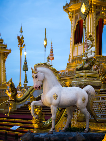 Horse-like mythical creatures of Himvanta around The Royal crematoriumのeditorial素材