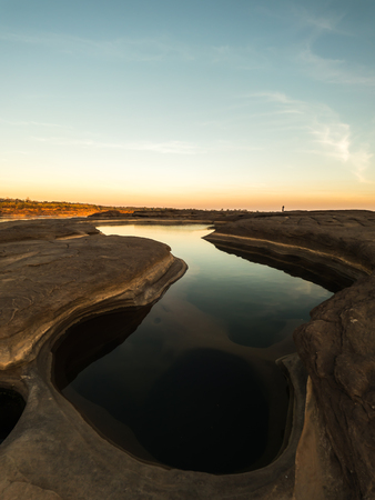 Rocky landscape Sampan-bok Ubonratchathani, Thailand Grand Canyonの写真素材