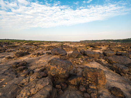 Rocky beach at Sampan-bok, Ubonratchathani, Thailand Grand Canyonの写真素材