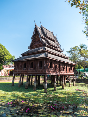 Wat Thung Sri Meuang, Ancient Buddhist temple in Thailandの写真素材