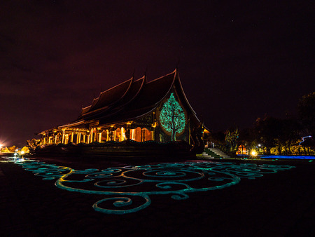 Wat Sirindhorn Wararam, landmark in Ubonratchathani, Thailandの写真素材