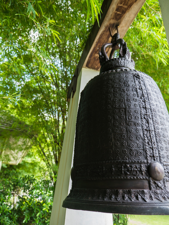 Zen bell in Buddhist templeの写真素材